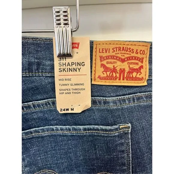 Levi’s 311 Shaping Skinny Jeans sz 24W NWT - Picture 4 of 7
